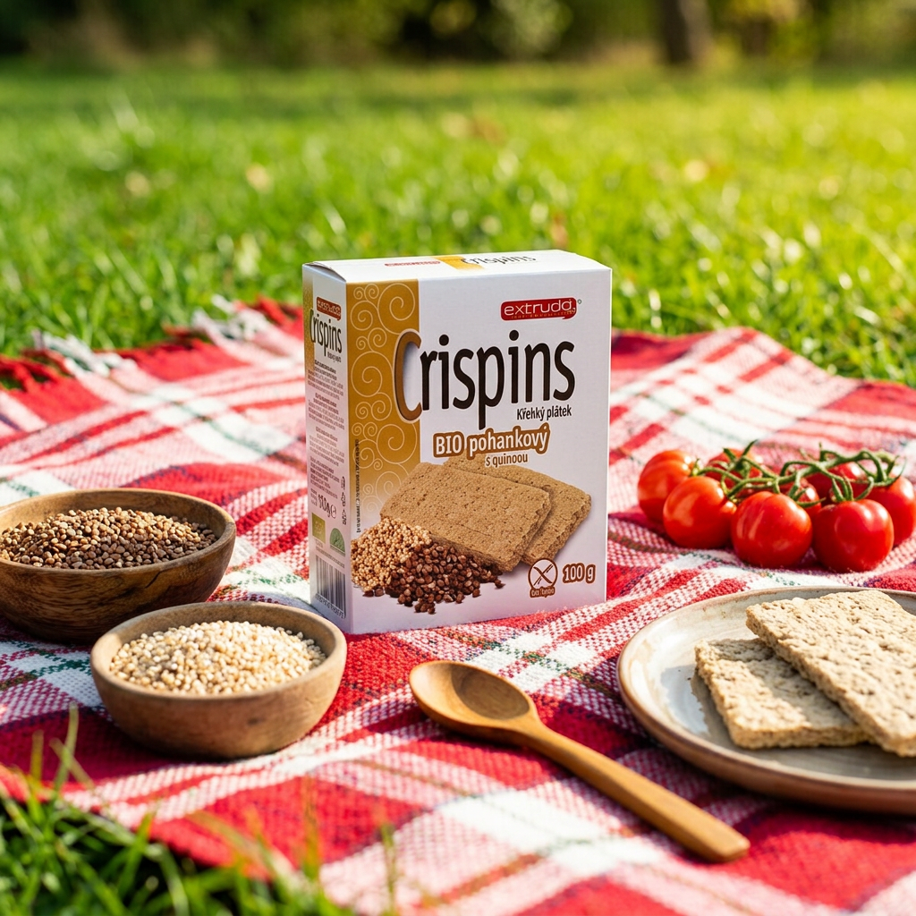 Bezlepkový BIO pohánkový knäckebrot s quinoou Crispins 100 g
