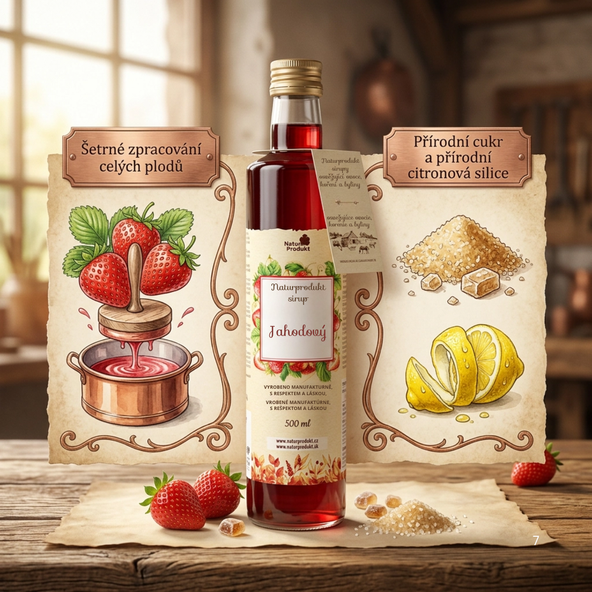 Naturprodukt sirup Jahodový 500 ml