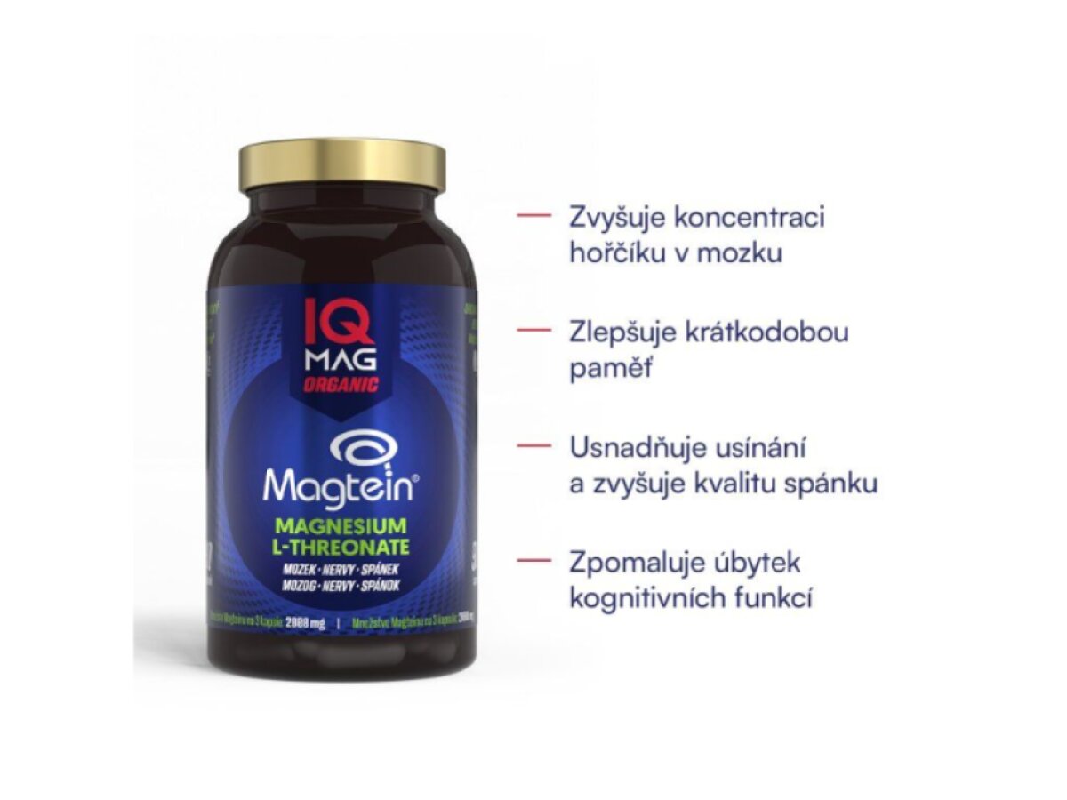 IQ MAG Organic Magtein Magnesium L-threonate 90 tob