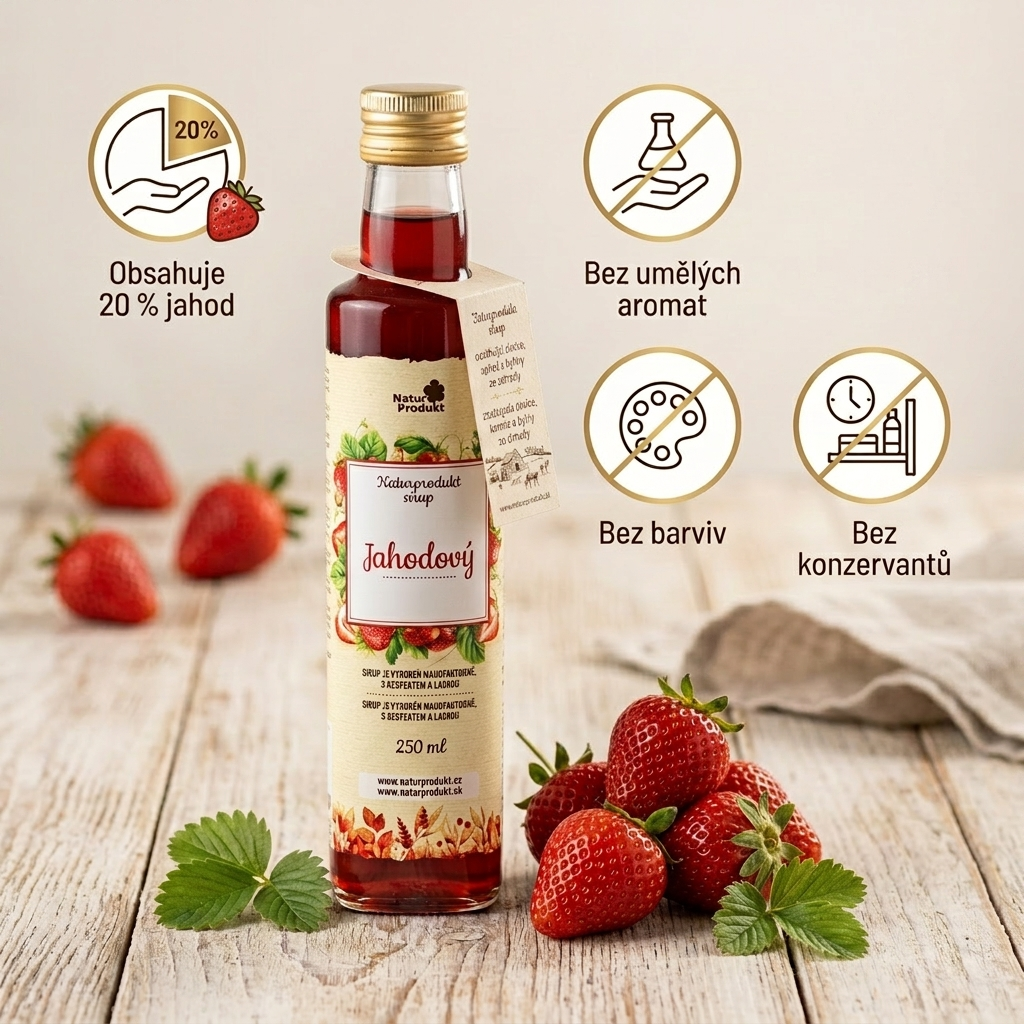 Naturprodukt sirup Jahodový 250 ml