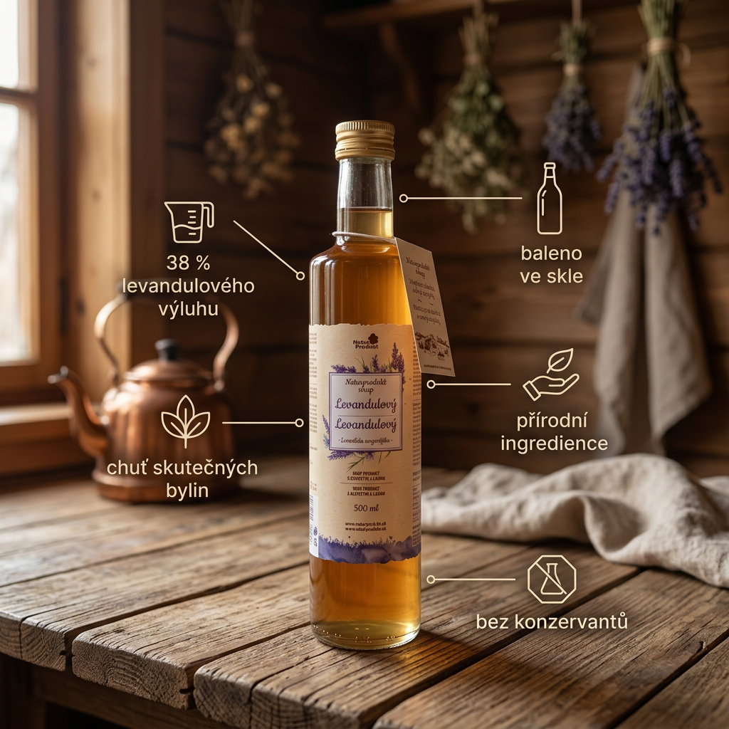 Naturprodukt sirup Levandulový 500 ml