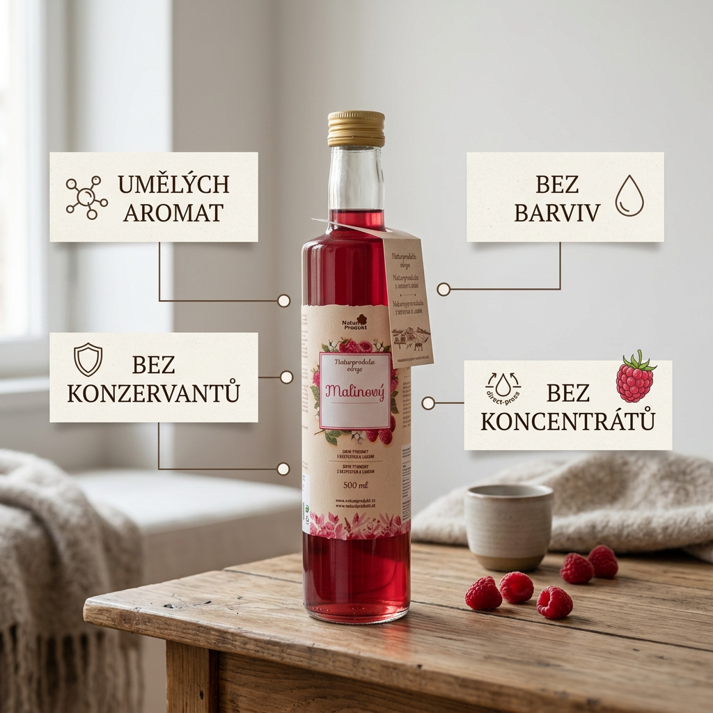 Naturprodukt sirup Malinový 500 ml