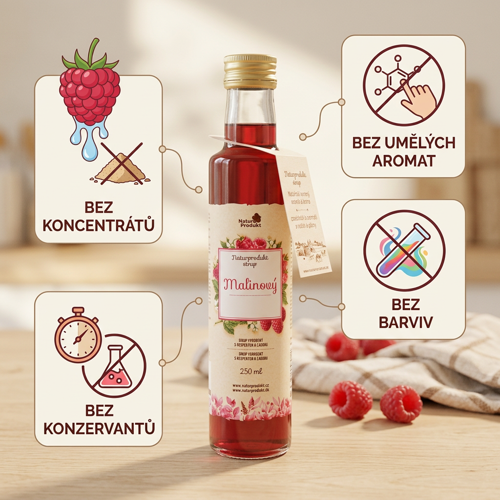 Naturprodukt sirup Malinový 250 ml
