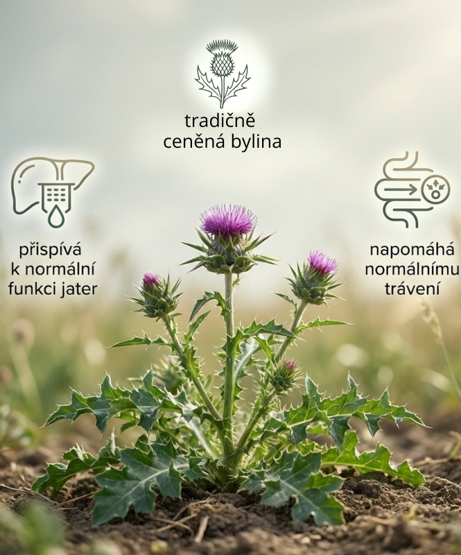 Naturprodukt Silymarin Forte 250 mikronizovaný s vitaminem D