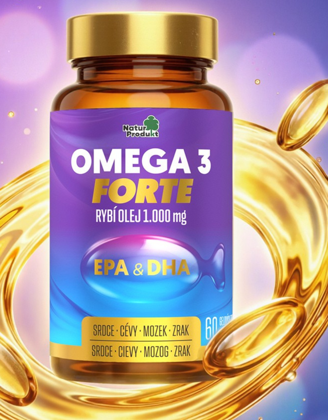 Naturprodukt Omega 3 FORTE. 1000 mg