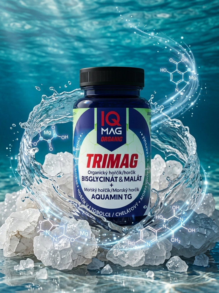 IQ Mag organic TRIMAG s mořským hořčíkem. 90 tob.