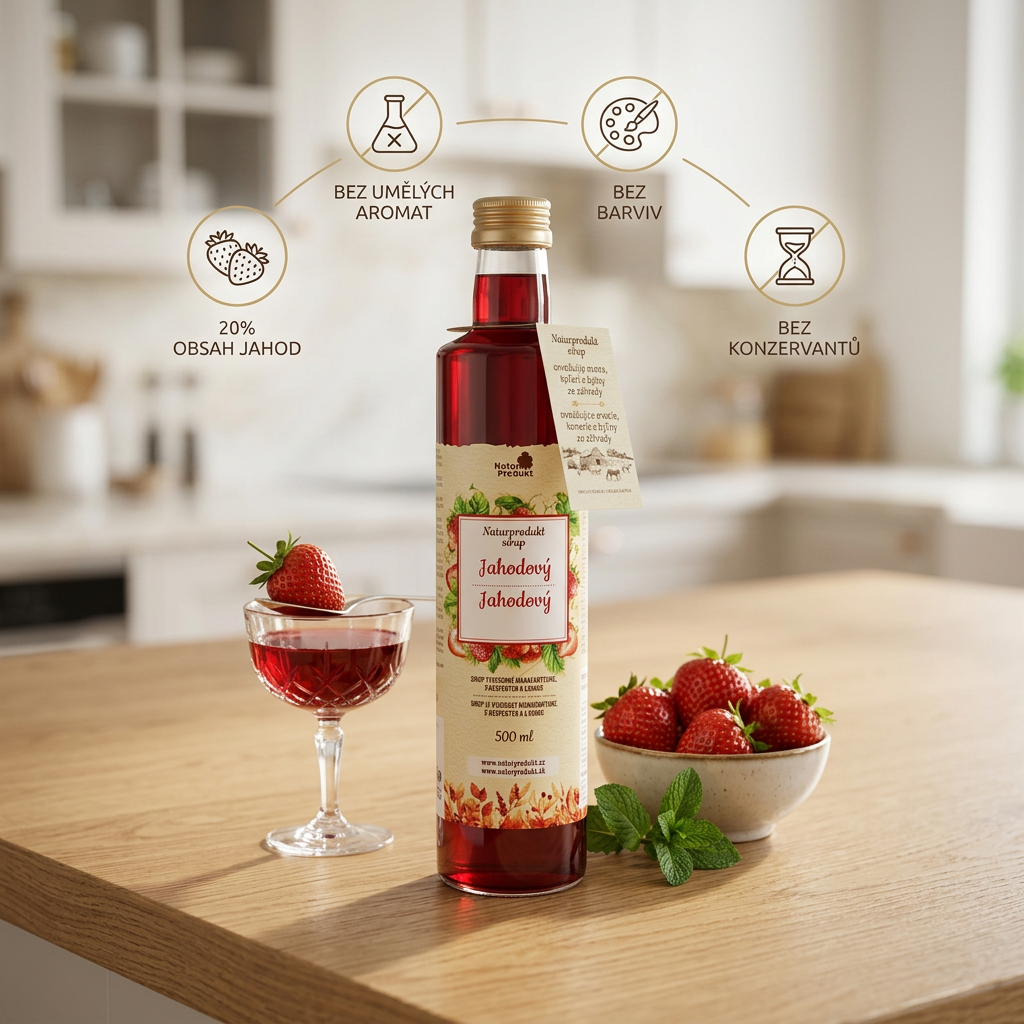 Naturprodukt sirup Jahodový 500 ml