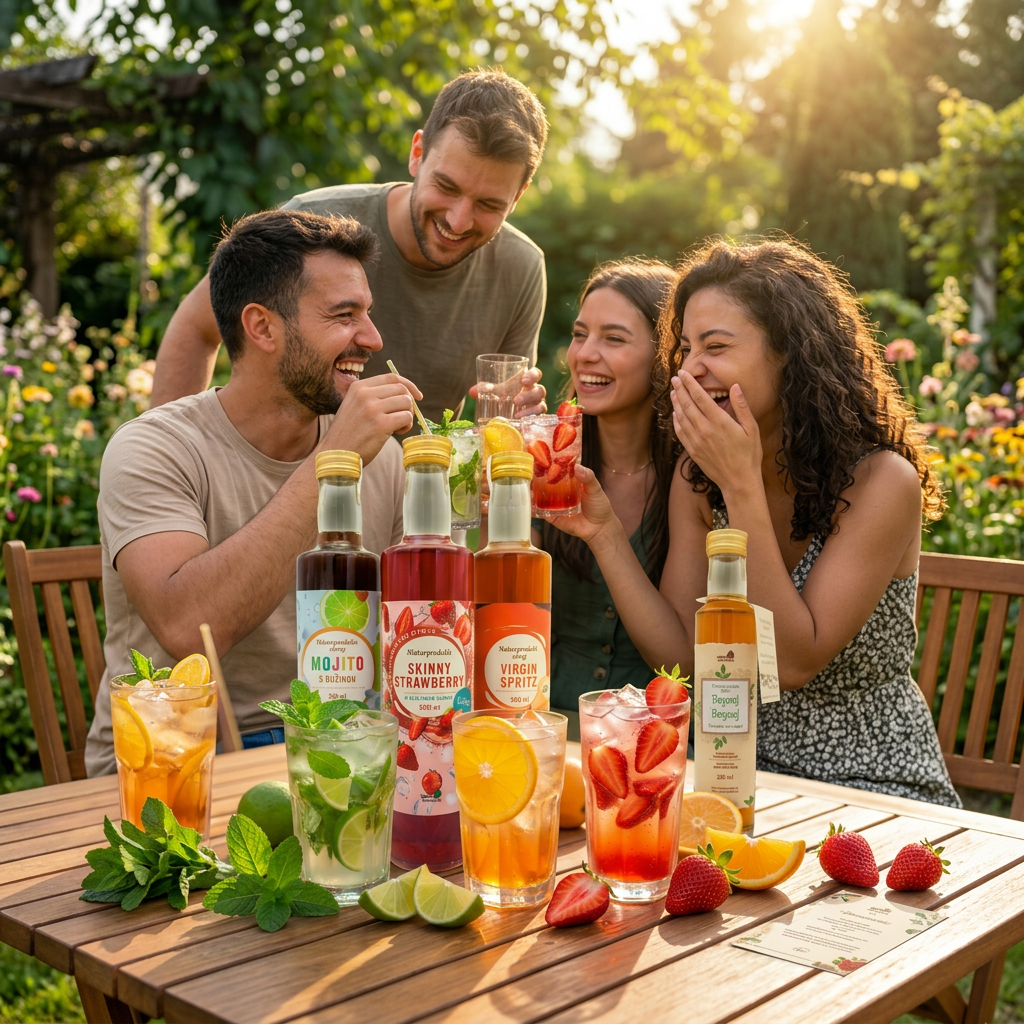 Výhodná sada vybraných koktejlových sirupů 3x500 ml + 1 x Bezový sirup 250 ml zdarma