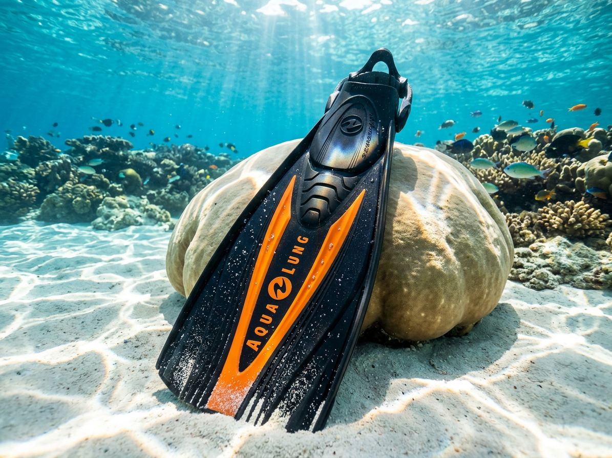Aqualung Technisub EXPRESS ADJ - Oranžové ploutve s otevřenou patou