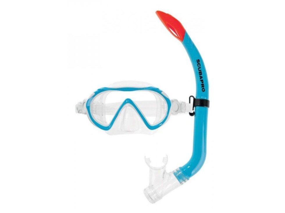 Dětský Set potápěčská maska a šnorchl Scubapro SPIDER COMBO KIDS silikon transparent, tyrkysová
