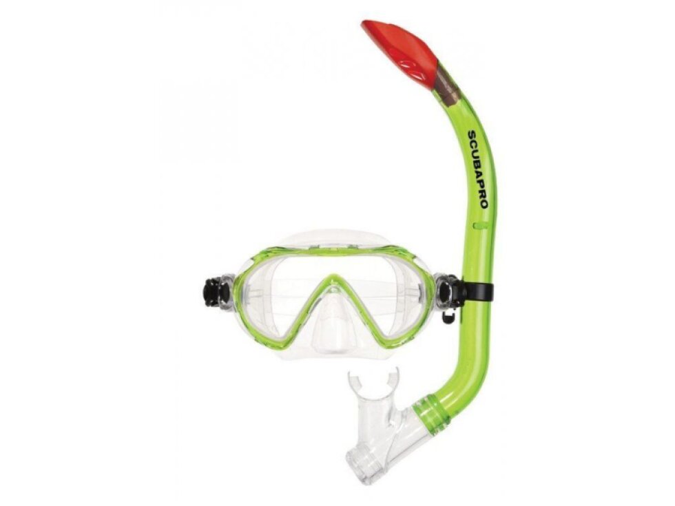 Dětský set potápěčská maska a šnorchl Scubapro SPIDER COMBO KIDS silikon transparent, zelená