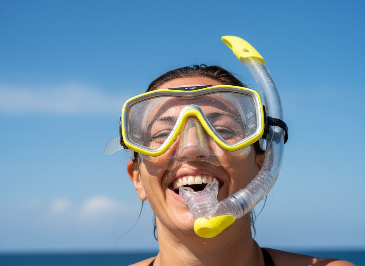 Šnorchl Aqualung Technisub ZEPHYR lime, transparent silikon