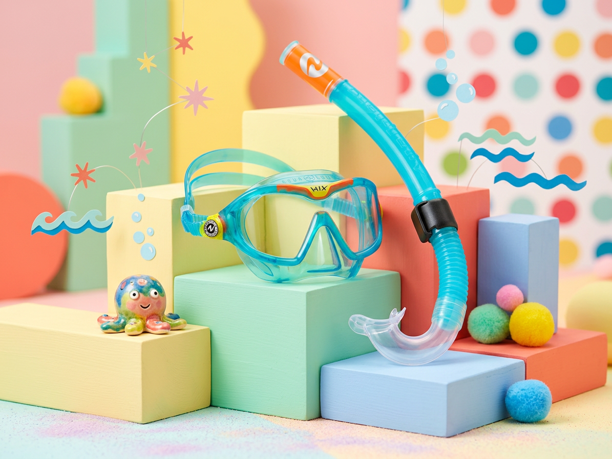 Dětský šnorchlovací a potápěčský set Aqualung Sport COMBO MIX XB + SNORKEL čirý zorník - aqua