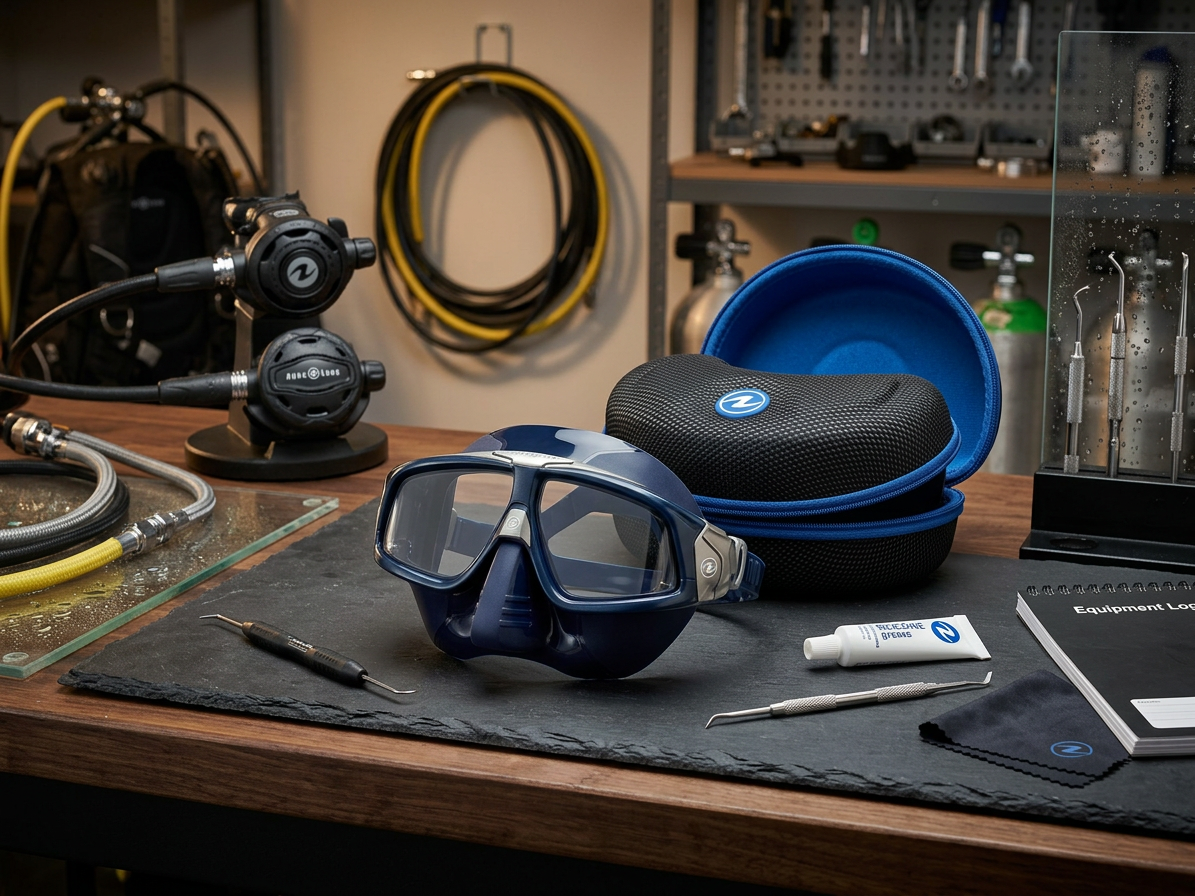 Aqualung SPHERA X Freediving Maska, Modrá Silikon