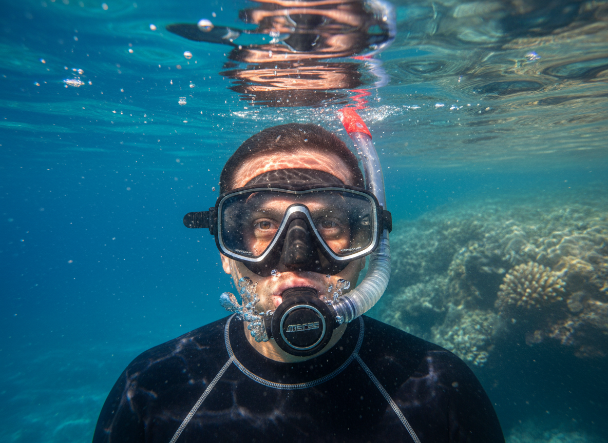 Šnorchl Aqualung Technisub ZEPHYR červená, transparent silikon