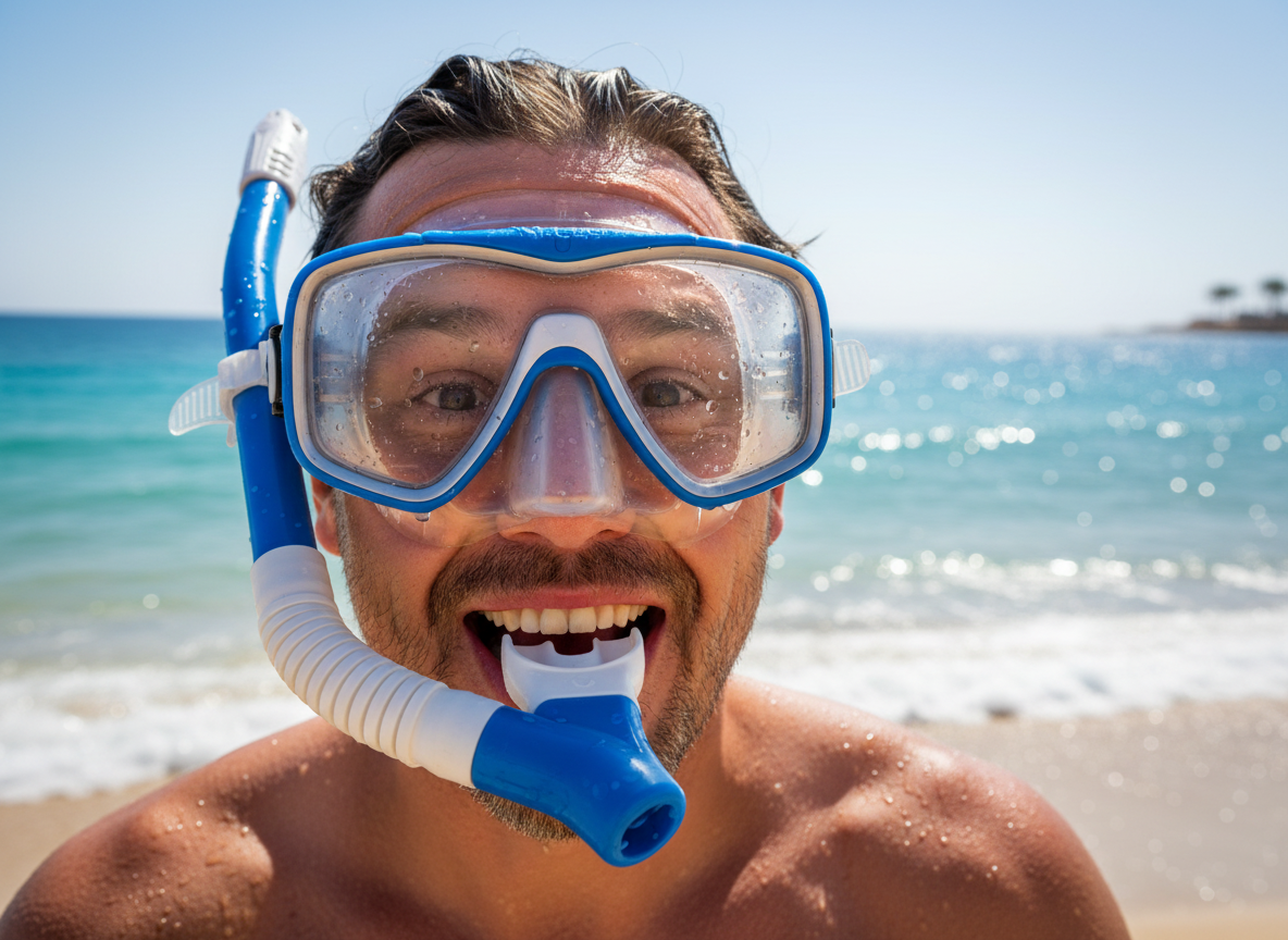 Šnorchl Aqualung IMPULSE DRY, modrá