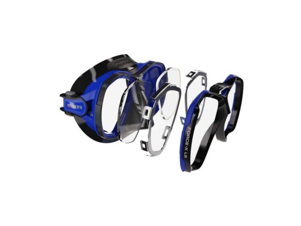 MARES Force-X Liquidskin Black/Blue - Prémiová maska