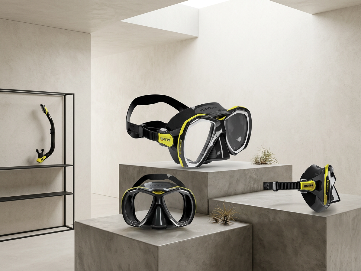 MARES Force-X Black Yellow Fluo - Špičková potápěčská maska