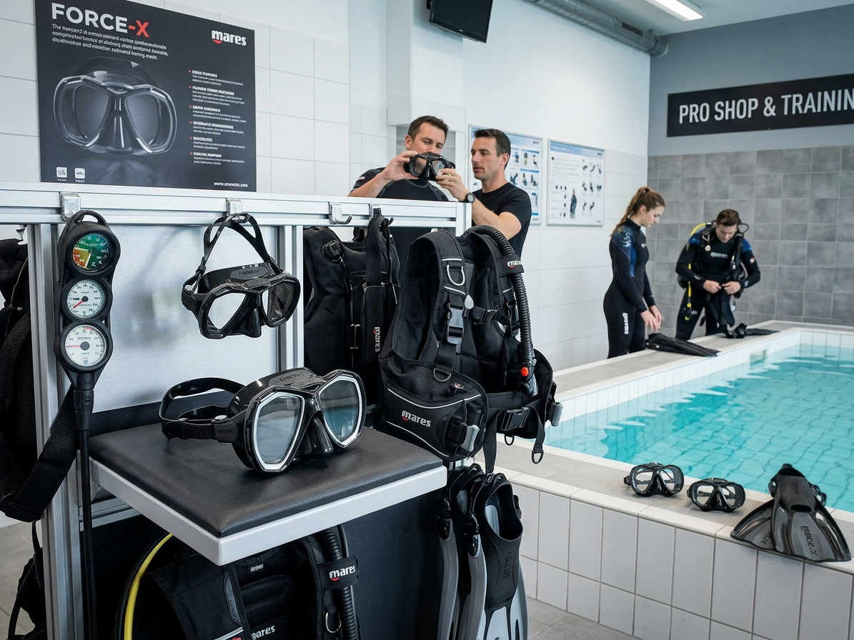 MARES Force-X Black Dark Grey - Špičková potápěčská maska