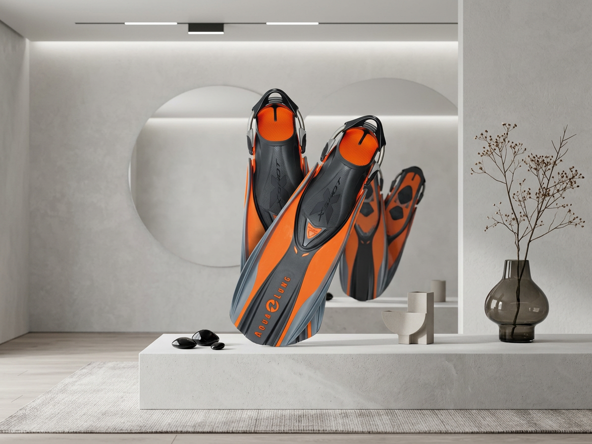 Aqualung Technisub XSHOT páskové ploutve, černá/oranžová