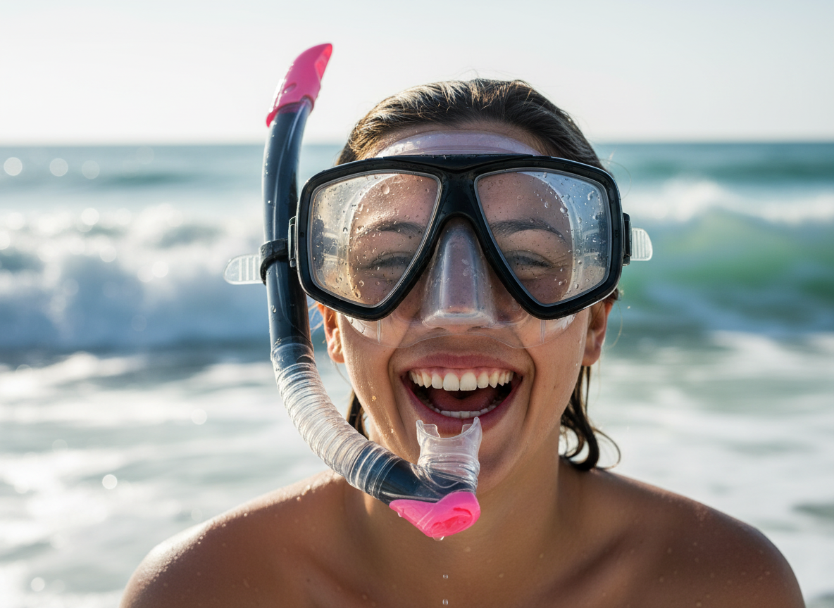 Aqualung Technisub šnorchl ZEPHYR růžová, transparent silikon