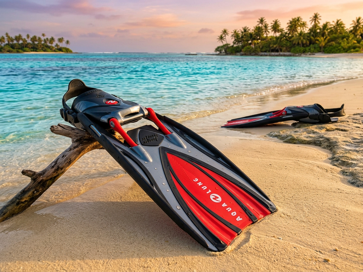 Aqualung Technisub SLINGSHOT ESBS, červené páskové ploutve