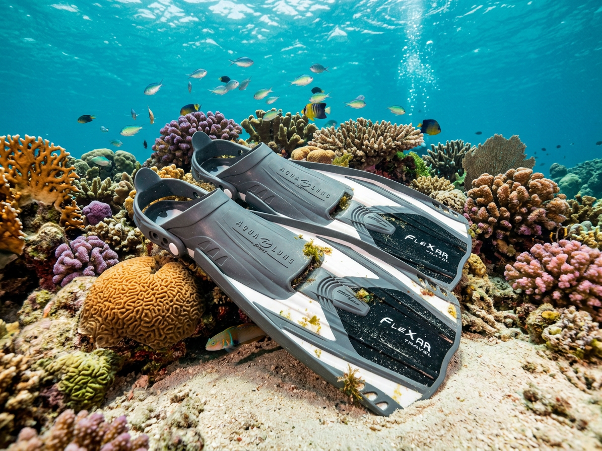 Aqualung Sport FLEXAR TRAVEL Ploutve, bílá/černá