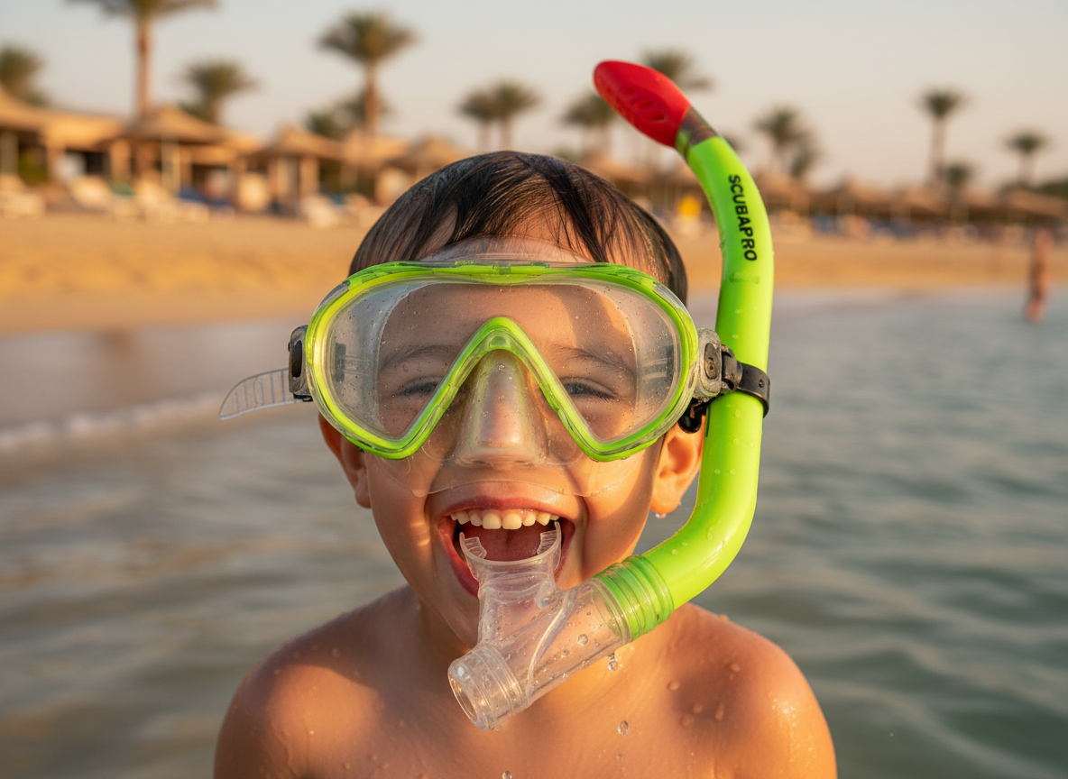 Dětský set potápěčská maska a šnorchl Scubapro SPIDER COMBO KIDS silikon transparent, zelená