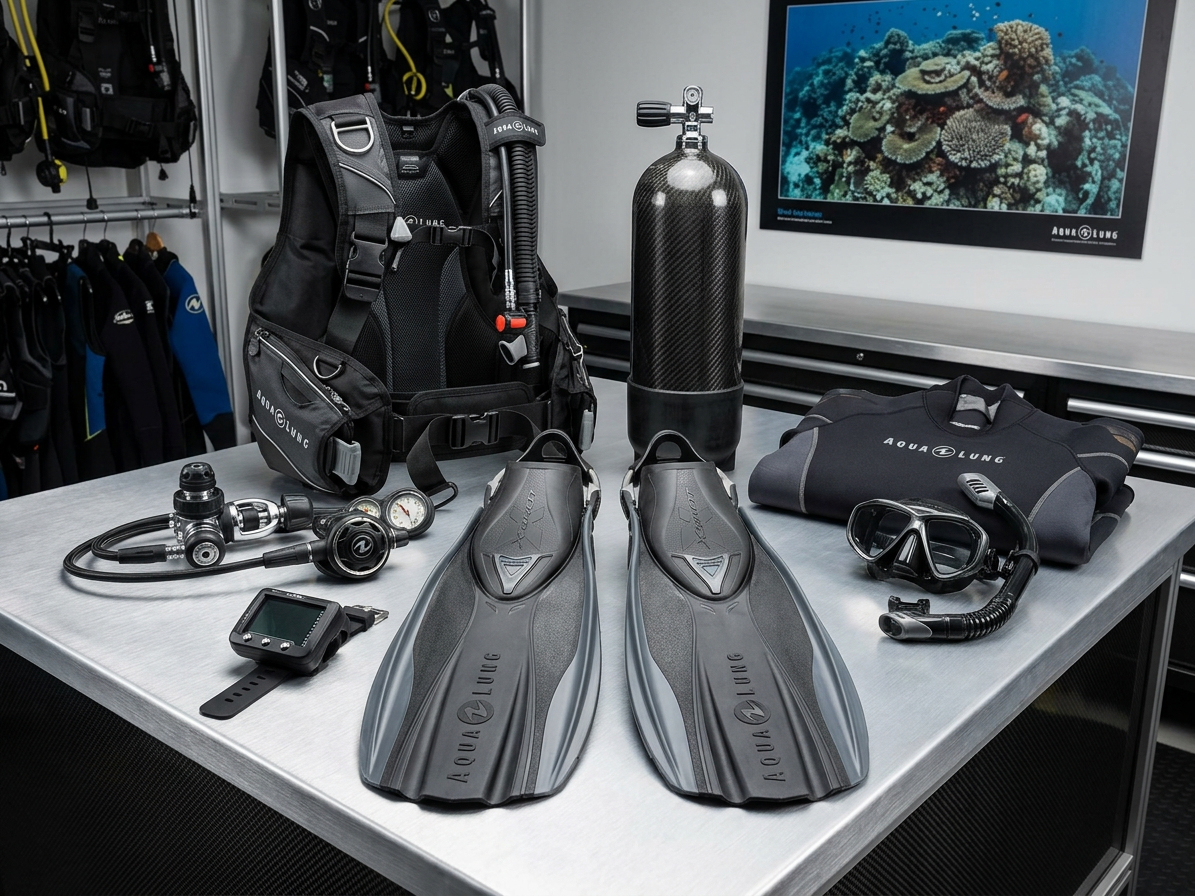 Aqualung Technisub XSHOT páskové ploutve, černé