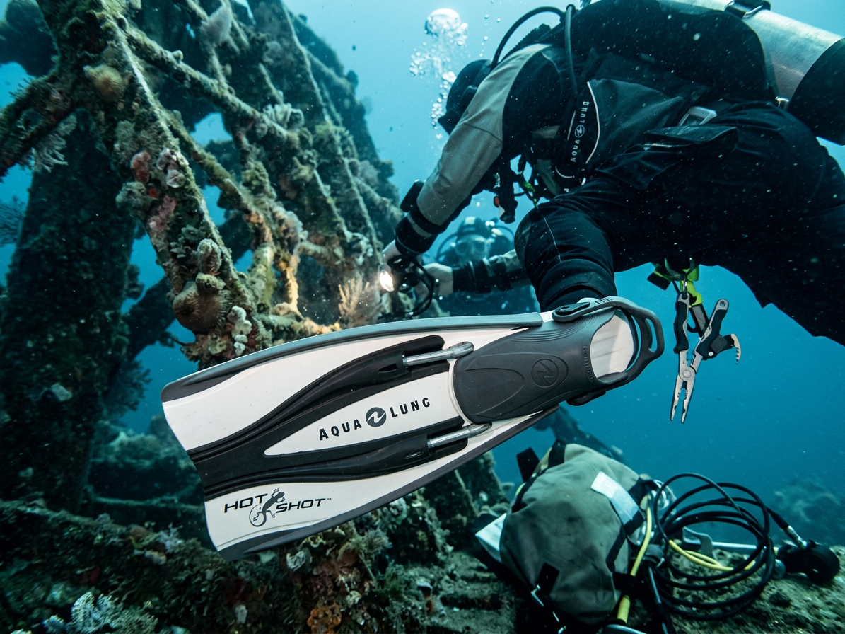 Aqualung Technisub Hot Shot ploutve - arktická bílá