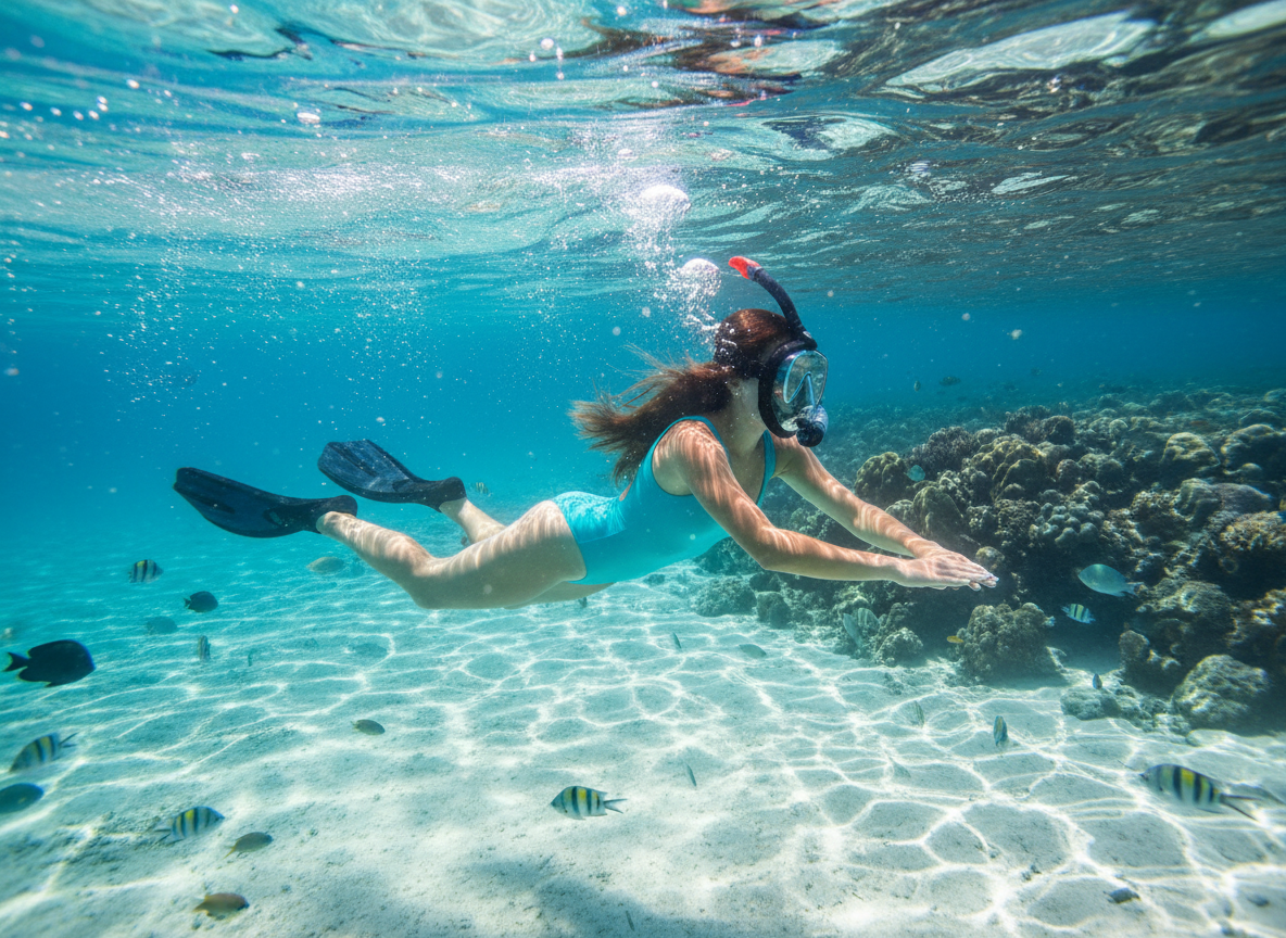Šnorchl Aqualung Technisub AIR DRY aqua, modrý