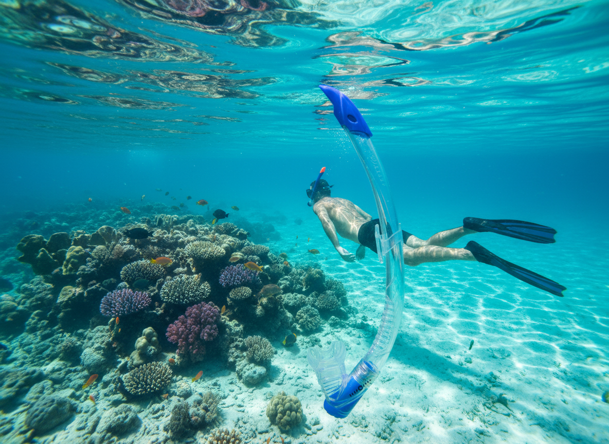 Šnorchl Aqualung Technisub ZEPHYR modrá, transparent silikon
