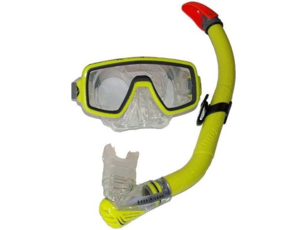 Šnorchlovací a potápěčský set Aqualung Technisub VENTURA MIDI + HELIOX P.V. MIDI, lime