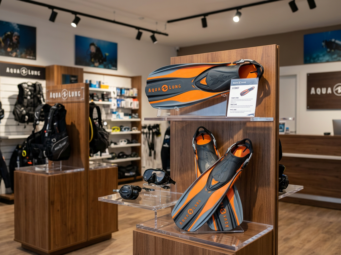 Aqualung Technisub XSHOT páskové ploutve, černá/oranžová