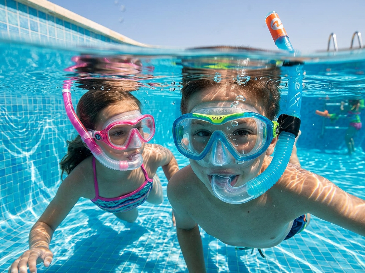 Dětský šnorchlovací a potápěčský set Aqualung Sport COMBO MIX XB + SNORKEL čirý zorník - aqua