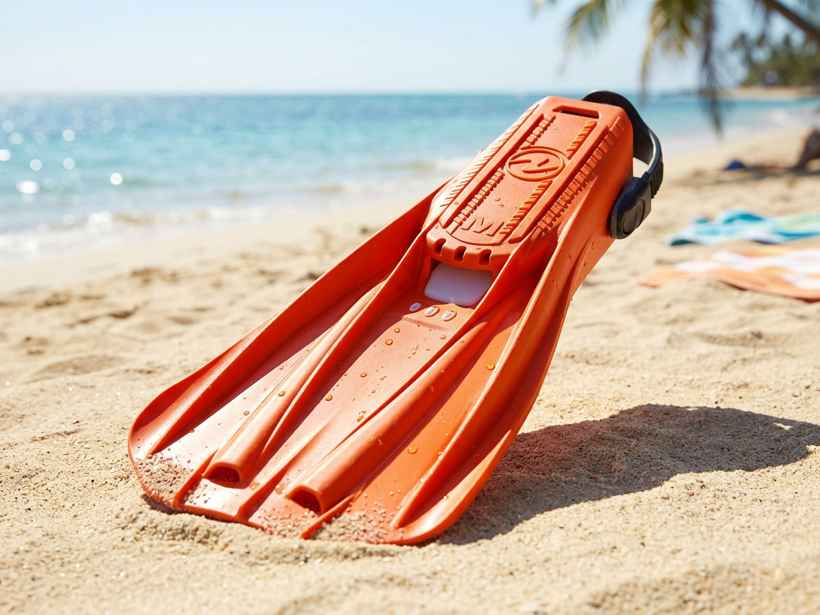 Aqualung STORM MAX - Oranžové páskové ploutve pro neoprenové boty