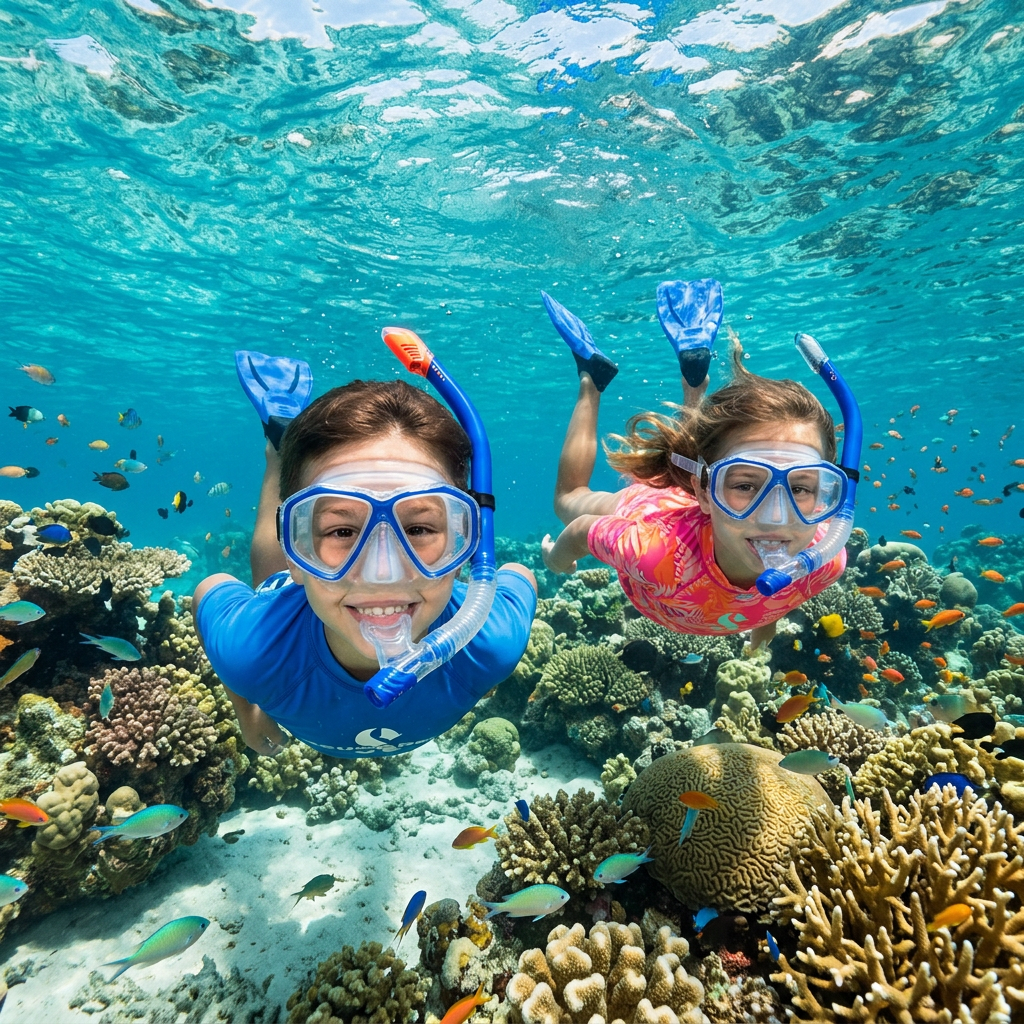 Set potápěčská maska a šnorchl Scubapro PANTAI COMBO, modrá
