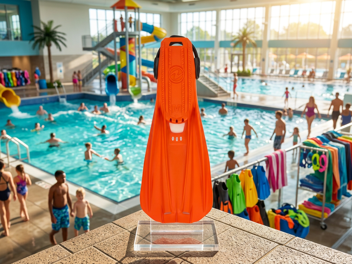 Aqualung STORM MAX - Oranžové páskové ploutve pro neoprenové boty