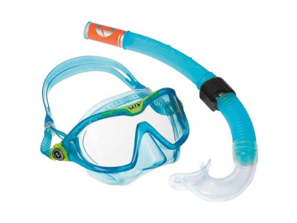 Dětský šnorchlovací a potápěčský set Aqualung Sport COMBO MIX XB + SNORKEL čirý zorník - aqua