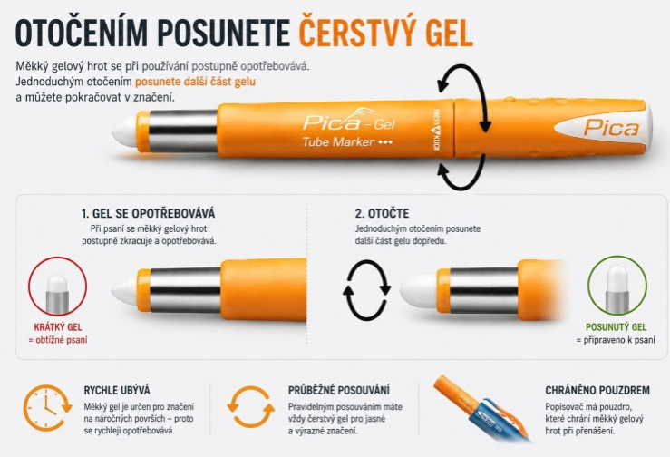 Pica | Gel profesionální signální značkovač odolný do 1000 °C