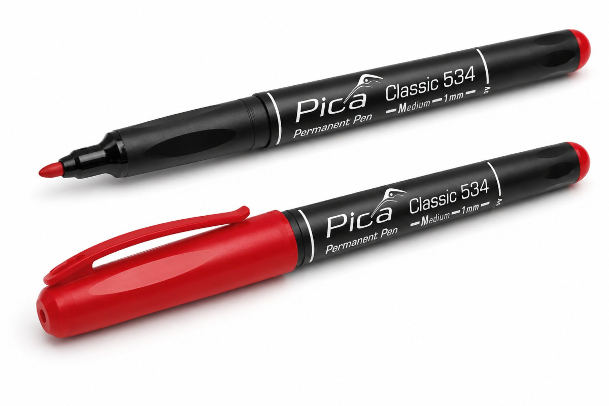 Pica - Classic permanent pen Medium - red