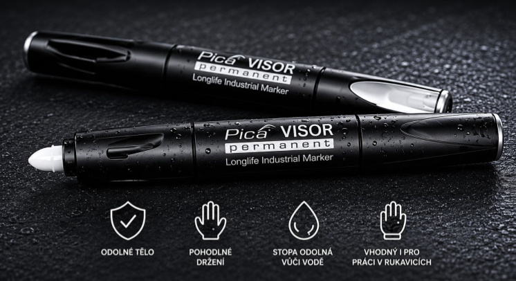 Pica | VISOR Permanent – průmyslový značkovač, který nevysychá