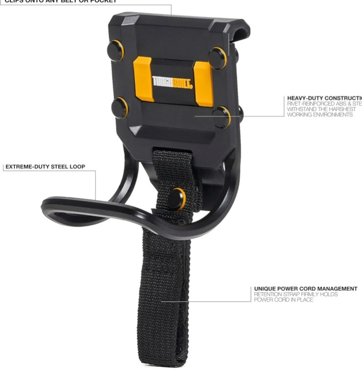 Toughbuilt | Univerzální kovový závěs na kladivo s páskem na kabel
