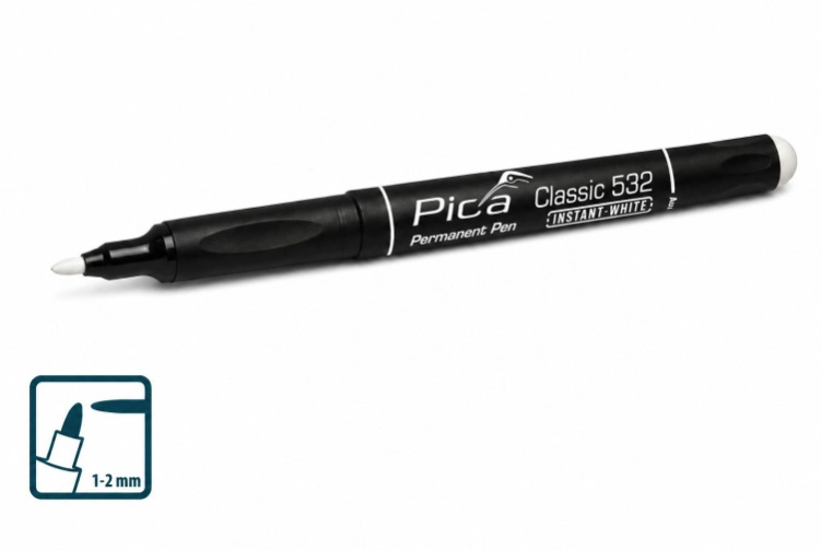 Pica - Pen permanent marker white