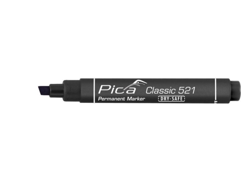 Pica Classic 521 | Permanent marker black - slanted tip