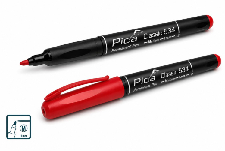 Pica - Classic permanent pen Medium - red