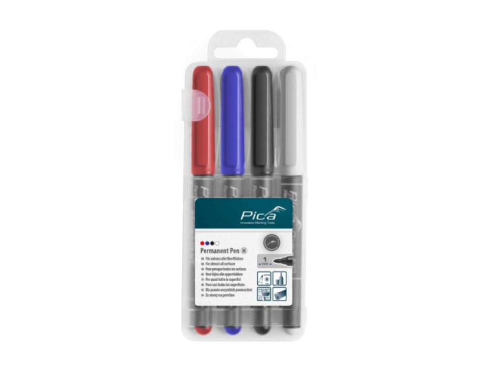 Pica - Pen permanent marker 1 mm color set