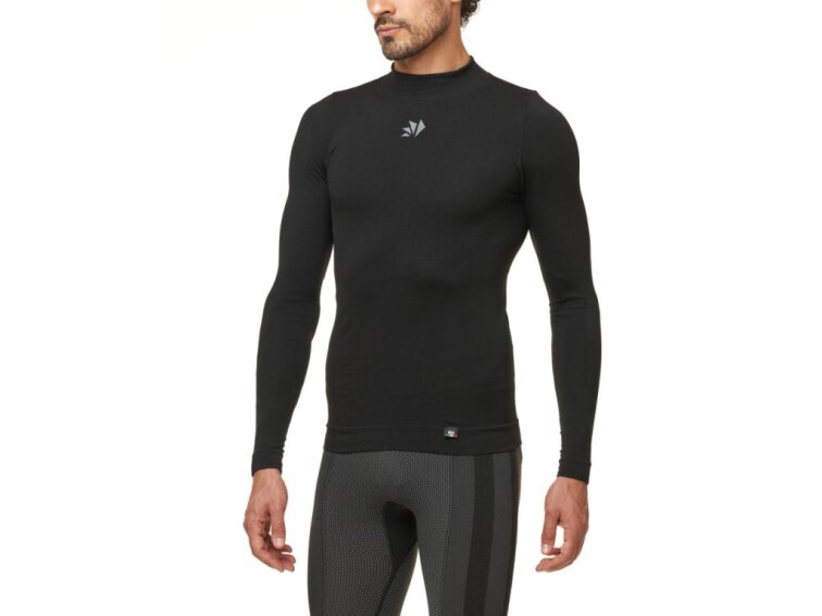 SIXS TS3 V2 Pánské tričko s dl. rukávem a stojáčkem černá