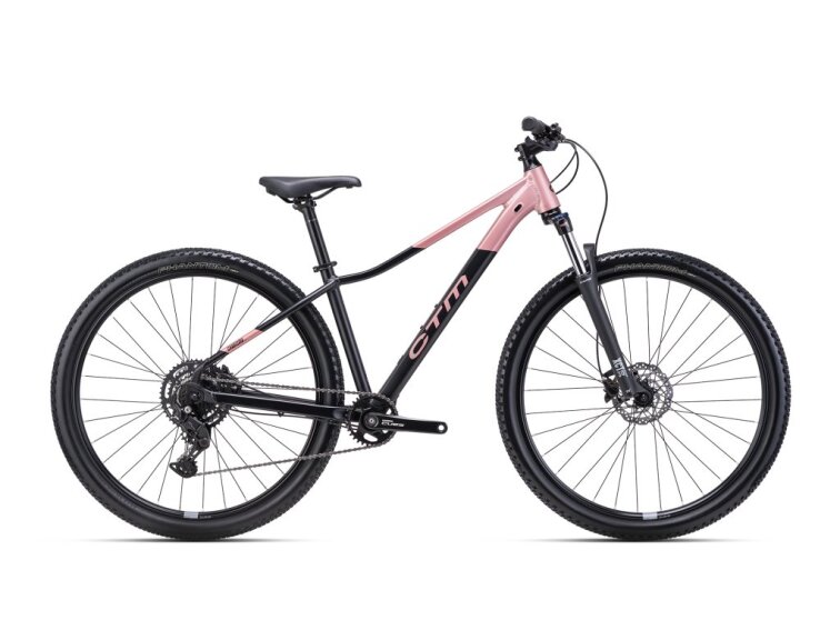 CTM CHARISMA 3.0 - matná černá / starorůžová perleť, 2025, dámské horské kolo