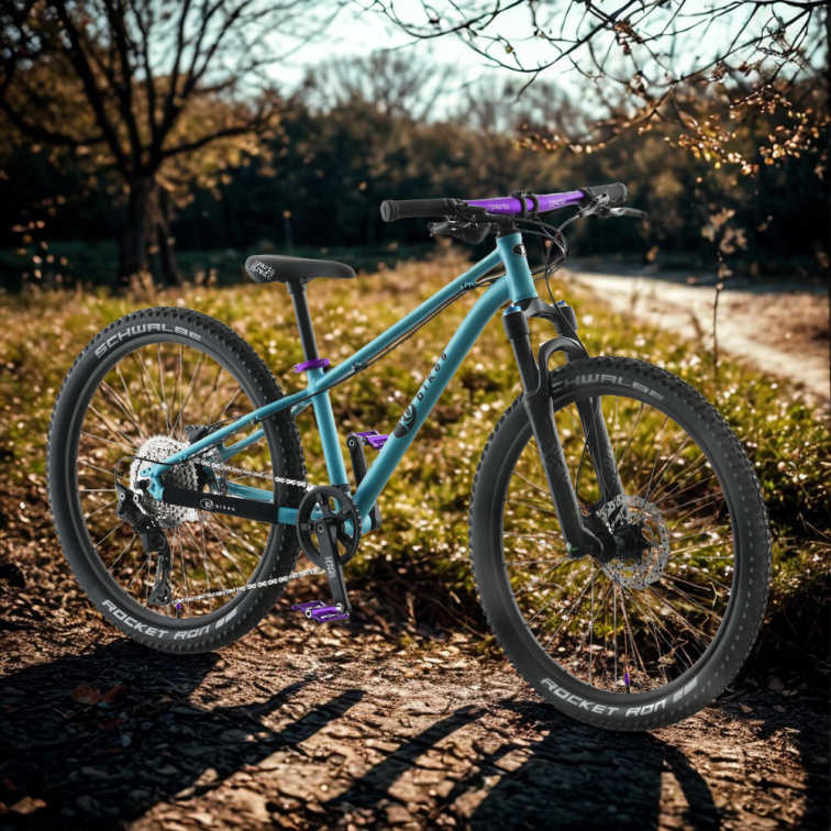 KUbikes 24S Trail AIR - Tyrkys - laser Purple, 9,7kg, lehké dětské kolo